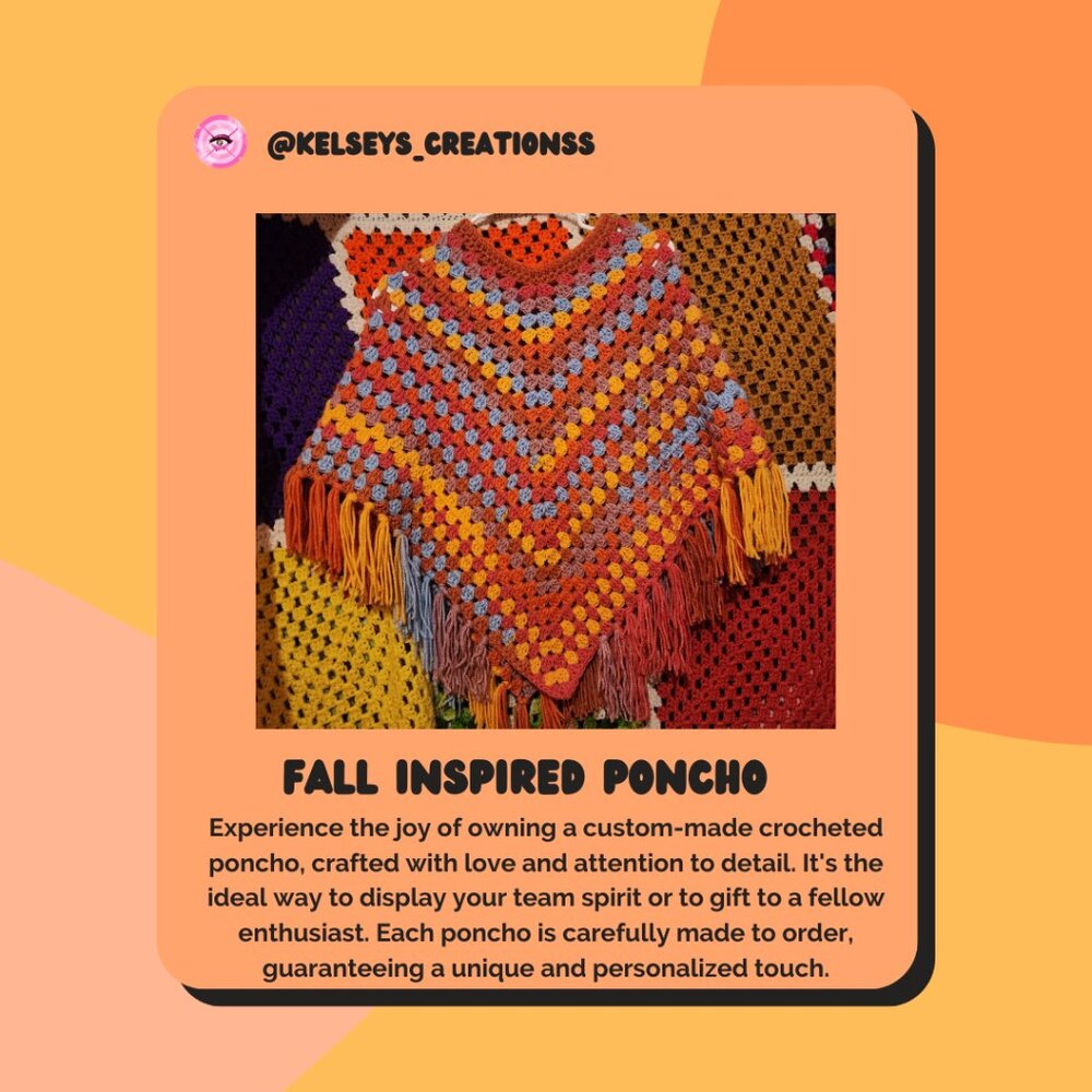 Crocheted Fall Inspired Poncho